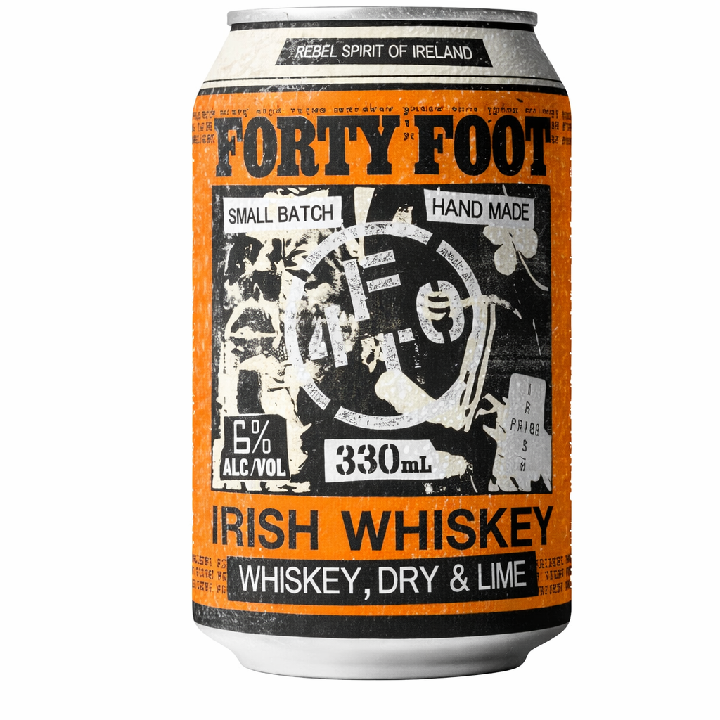 Forty Foot Irish Whiskey & Dry Can